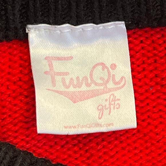 FunQi Ninja Snowman Martial Arts Ugly Christmas Sweater Size Medium - Picture 3 of 4